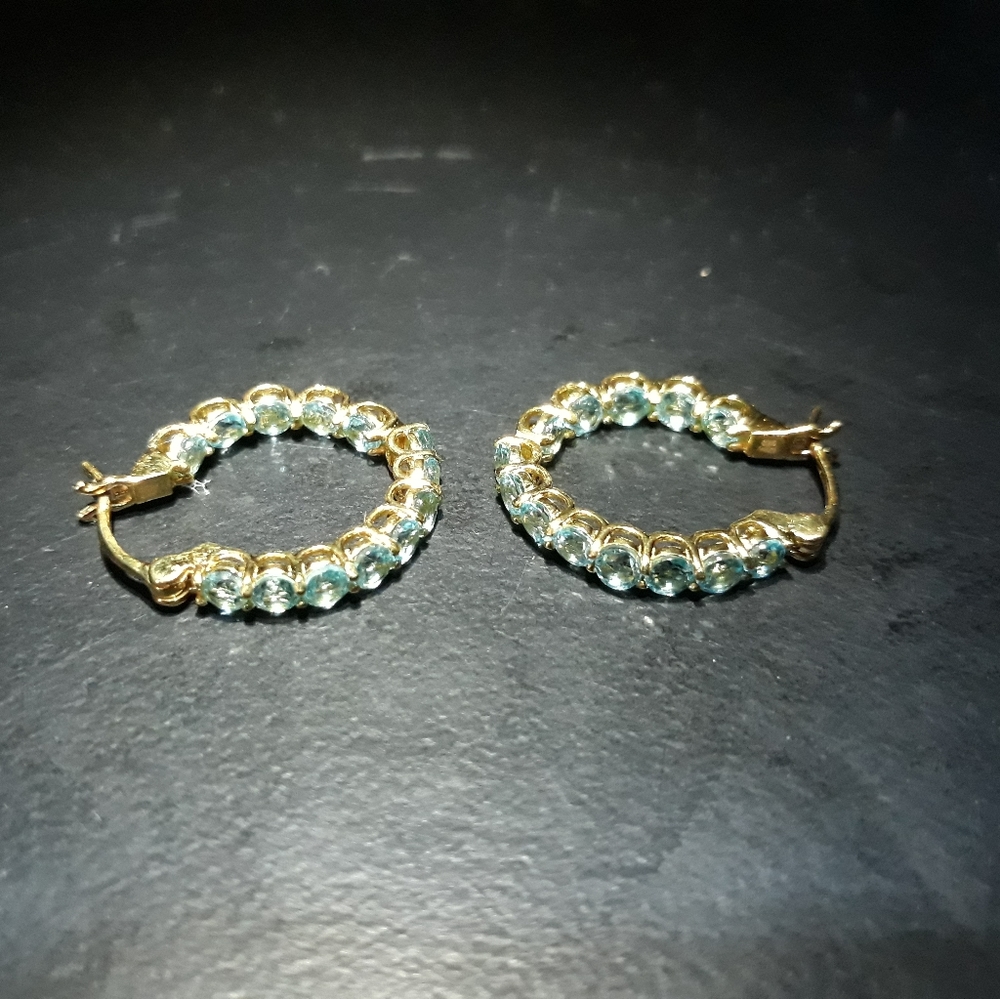 Natural Blue Apetite Hoop Earrings X10